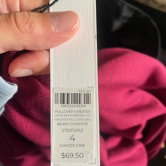 Chicos Long Sleeve Pullover Sweater - Picture 4 of 4